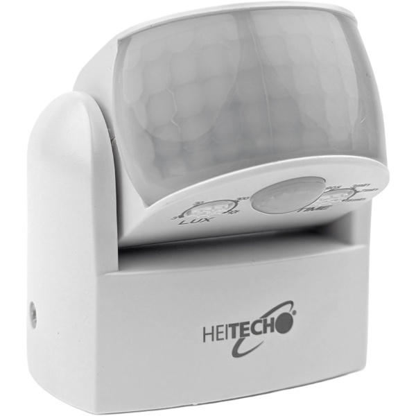 Wand-Bewegungsmelder mit 2 Erfassungssensoren und Dämmerungssensor, IP65, Leuchtdauer einstellbar, 1200 W ohmsch, 600 W LED, für Einfahrten