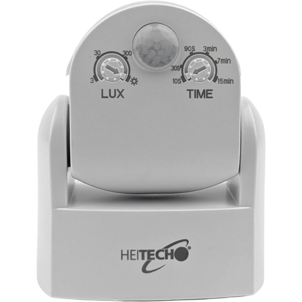 Wand-Bewegungsmelder mit 2 Erfassungssensoren und Dämmerungssensor, IP65, Leuchtdauer einstellbar, 1200 W ohmsch, 600 W LED, für Einfahrten