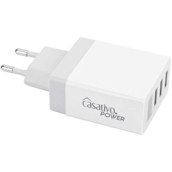 Effizientes Multi-Port USB Ladegerät mit 3 USB-A Ports & LED-Display, je 5 V/2,4 A, 3 Geräte gleichzeitig, für iPhone, Airpods, Samsung, Android, etc