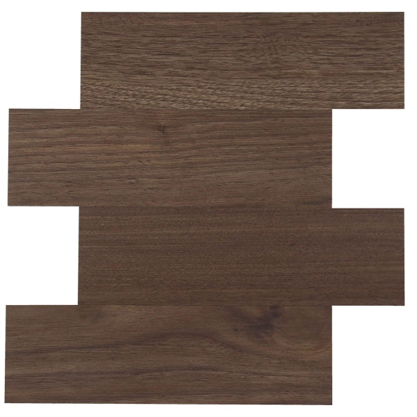 Fliesenaufkleber Selbstklebend, dunkle Holzmaserung - 4 Stück, 25x25 cm SPC Wandfliesen Wasserfest - Fliesen Küche Bad Wand