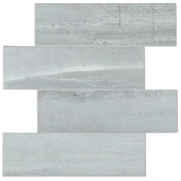 Fliesenaufkleber Selbstklebend, stein-grau - 4 Stück, 25x25 cm SPC Wandfliesen Wasserfest - Fliesen Küche Bad Wand