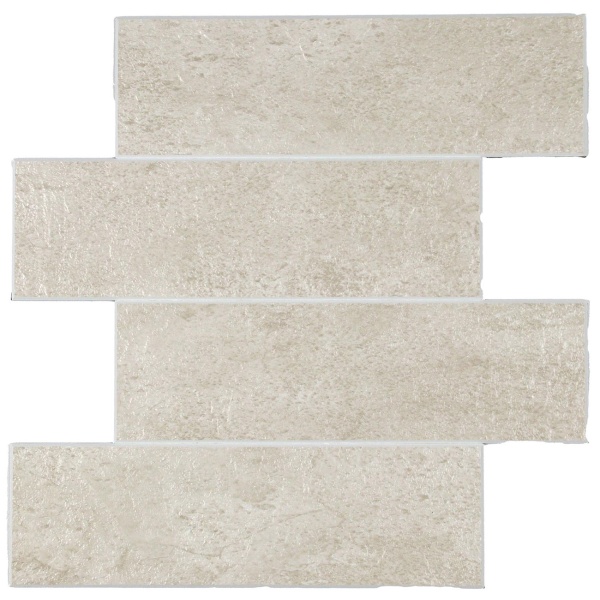 Fliesenaufkleber Selbstklebend, stein-beige - 4 Stück, 25x25 cm SPC Wandfliesen Wasserfest - Fliesen Küche Bad Wand