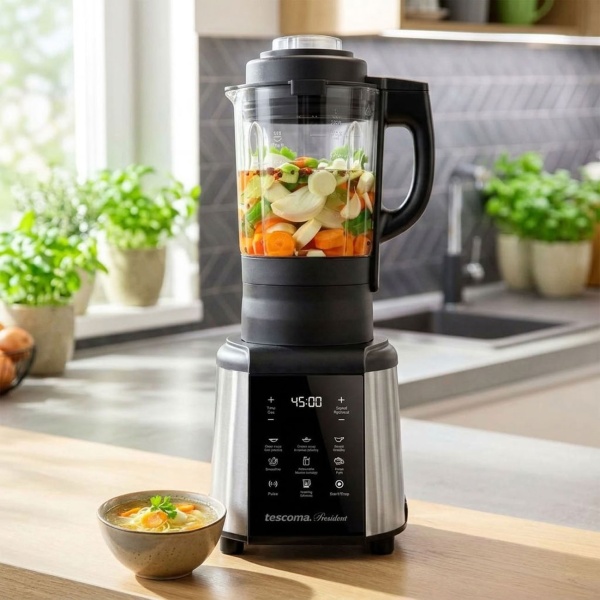 Multifunktions Suppenbereiter mit Mixfunktion & Kochboden, 1,75 l Volumen, vollautomatischer Suppenkocher, Smoothie Maker & Tischmixer in einem
