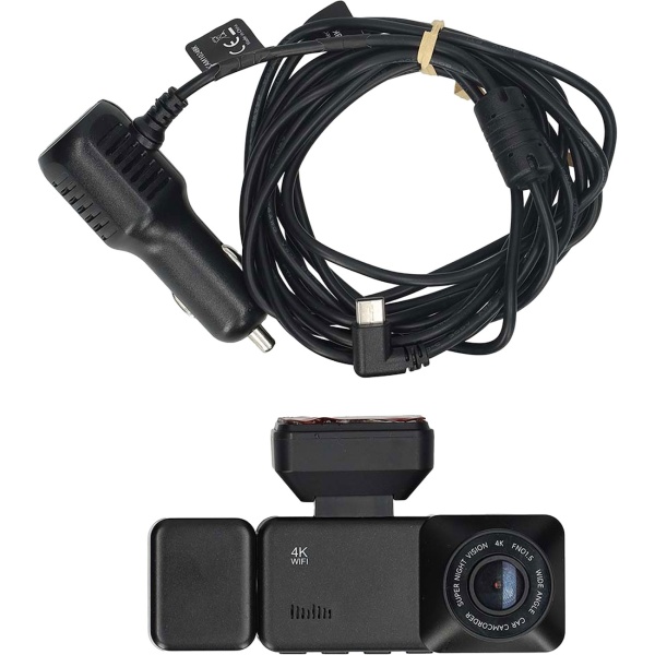 Dashcam 4K mit Innenraumkamera und GPS, Dual Autokamera vorne und innen mit 3,16 Zoll Display, WLAN, Nachtsicht, Parkmodus, Loop-Aufnahme, schwarz