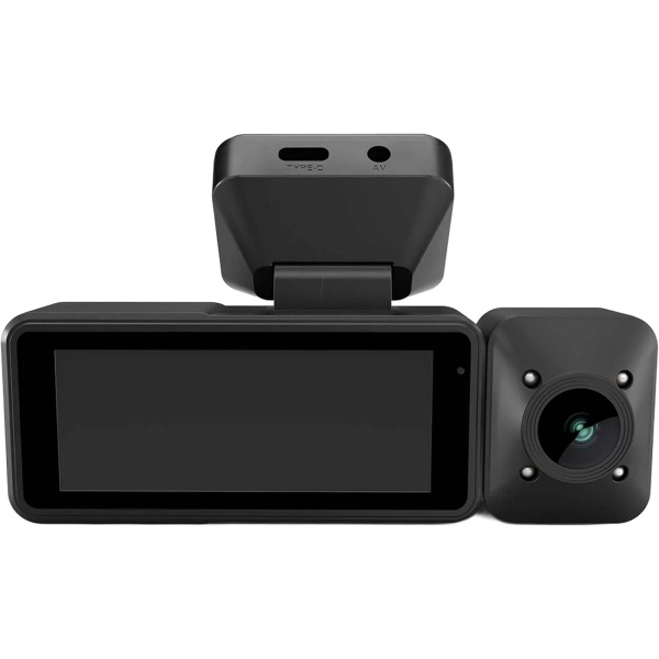 Dashcam 4K mit Innenraumkamera und GPS, Dual Autokamera vorne und innen mit 3,16 Zoll Display, WLAN, Nachtsicht, Parkmodus, Loop-Aufnahme, schwarz