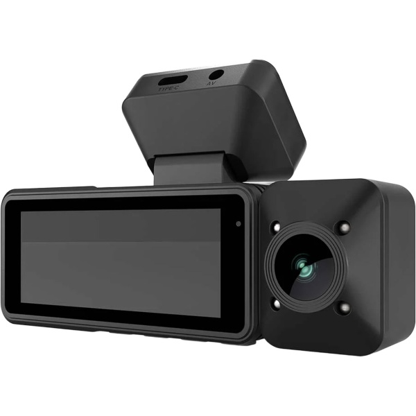 Dashcam 4K mit Innenraumkamera und GPS, Dual Autokamera vorne und innen mit 3,16 Zoll Display, WLAN, Nachtsicht, Parkmodus, Loop-Aufnahme, schwarz