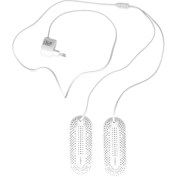 Elektrischer Schuhtrockner & Stiefeltrockner für Skischuhe & Schuhe – Schuhheizung mit Timer, 20W, 60°C, 1.8m Kabel, Weiss