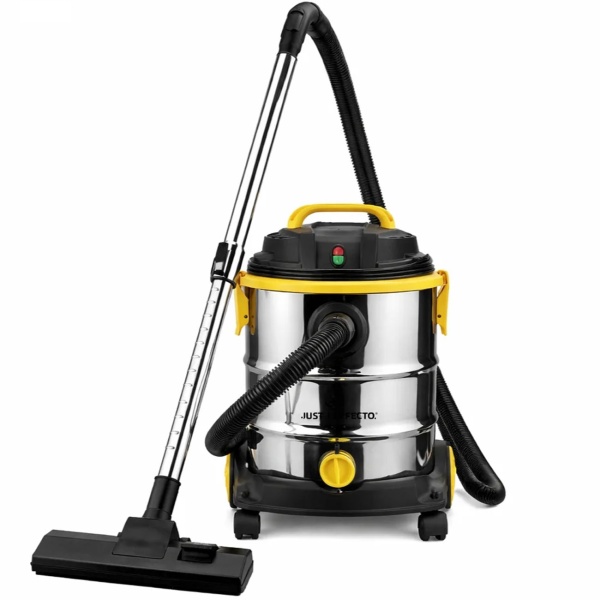Profi Nass- und Trockensauger, 1200 W, 25 L Edelstahltank, HEPA-Filter, Blasfunktion, Teleskoprohr, für Haus, Garage & Werkstatt
