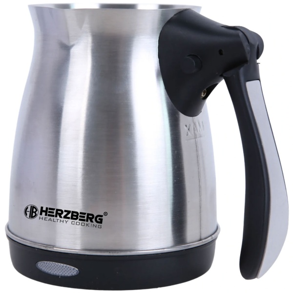 Elektrische türkische Kaffeemaschine 600 W, 0,5 L Mokkakanne aus Edelstahl, 360° Sockel, klappbarer Griff, Abschaltautomatik, Cezve elektrisch