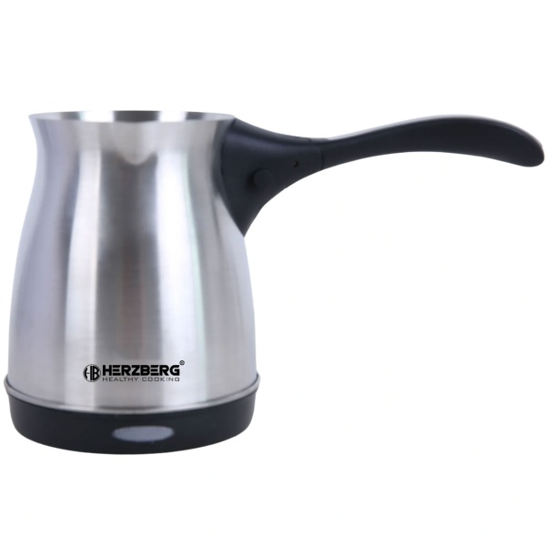 Elektrische türkische Kaffeemaschine 600 W, 0,5 L Mokkakanne aus Edelstahl, 360° Sockel, klappbarer Griff, Abschaltautomatik, Cezve elektrisch