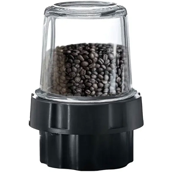Glas-Standmixer mit Mahlwerk, 800 W, Mixbecher 1,5 L & Mahlbecher 0,4 L, 5 Geschwindigkeiten, Pulsfunktion, Eiscrusher, Edelstahlgehäuse, Schwarz