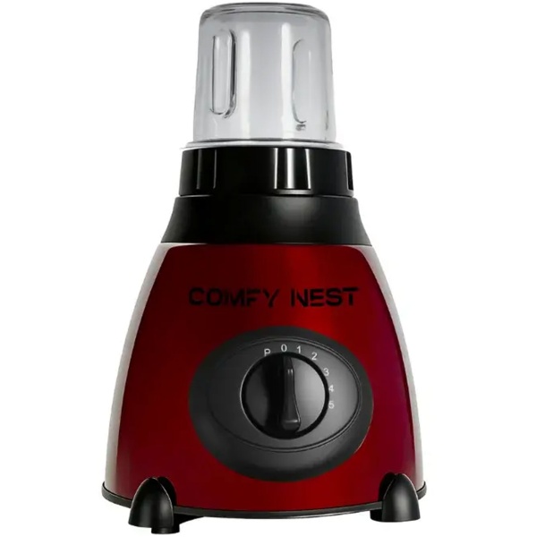 2-in-1 Standmixer mit Glasbehälter 1,5 L und Mühle 0,4 L, 800 W, 5 Stufen & Pulsfunktion, Eis crushen, Gewürz- & Kaffeemühle, Edelstahl, Rot