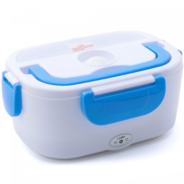 Elektrische Lunchbox 1,5 L mit 2 Fächern & Edelstahleinsatz, 3-in-1 für Steckdose, Auto 12 V & LKW 24 V, Speisewärmer tragbar mit Tasche