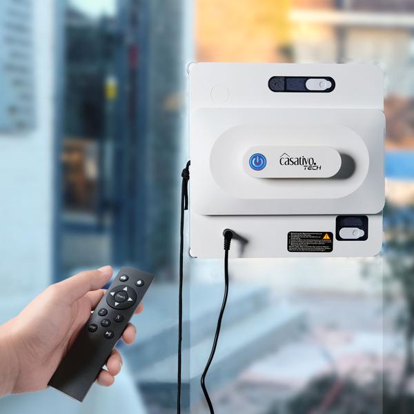 Smarter Fensterputz-Roboter mit App & Fernbedienung – Automatischer Fensterreiniger für streifenfreie Sauberkeit, rahmenlose Fenster, inkl. 4 Pads