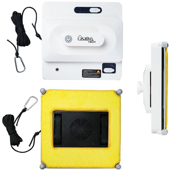 Smarter Fensterputz-Roboter mit App & Fernbedienung – Automatischer Fensterreiniger für streifenfreie Sauberkeit, rahmenlose Fenster, inkl. 4 Pads