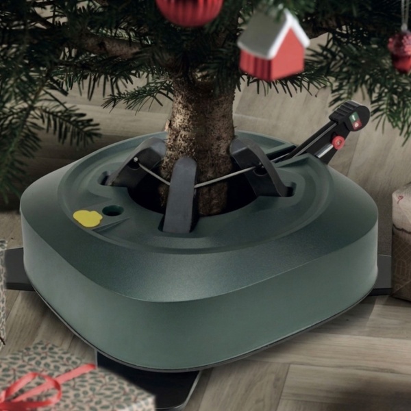 Christbaumständer für Bäume bis 3 m mit Fusshebel, 4,1 L Wassertank & Wasserstandsanzeige - stabiler Tannenbaumständer für Weihnachten