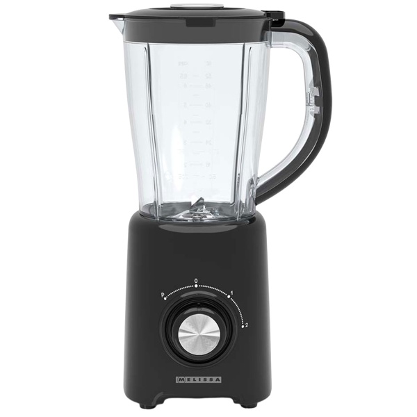 Standmixer 800 W mit 1,5 L Behälter, 4 Edelstahlklingen, 2 Stufen & Pulsfunktion, Smoothie Mixer spülmaschinenfest, schwarz