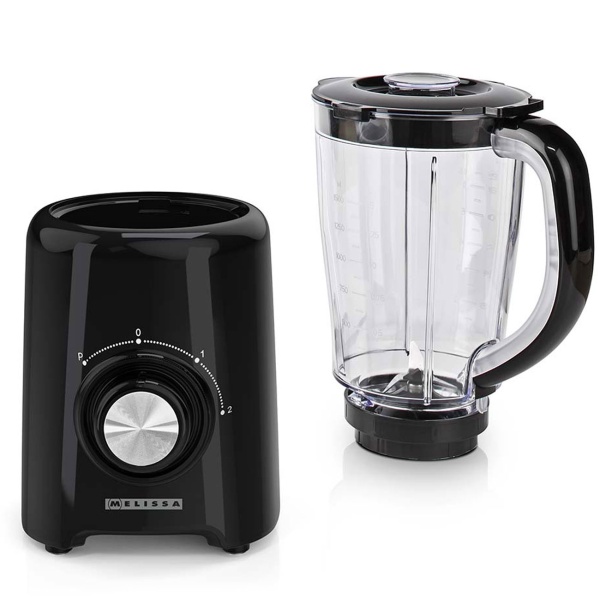 Standmixer 800 W mit 1,5 L Behälter, 4 Edelstahlklingen, 2 Stufen & Pulsfunktion, Smoothie Mixer spülmaschinenfest, schwarz