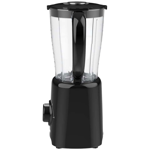 Standmixer 800 W mit 1,5 L Behälter, 4 Edelstahlklingen, 2 Stufen & Pulsfunktion, Smoothie Mixer spülmaschinenfest, schwarz