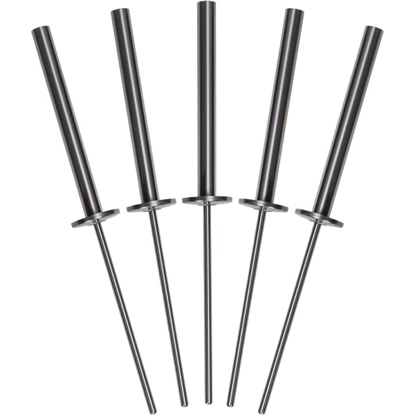 Fackelhalter Edelstahl 10er Set mit Erdspiess, rostfreie Fackelhalterung für Gartenfackeln und Wachsfackeln, mit Tropfteller, für Garten und Events