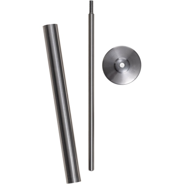Fackelhalter Edelstahl 10er Set mit Erdspiess, rostfreie Fackelhalterung für Gartenfackeln und Wachsfackeln, mit Tropfteller, für Garten und Events