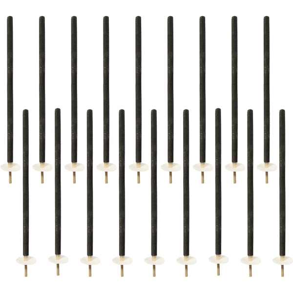 Wachsfackeln XXL 110 cm 20er-Set mit Holzgriff und Tropfschutz, Partyfackeln ca. 3 Std. Brenndauer, Handfackeln für Fackelumzug und Gartenfest