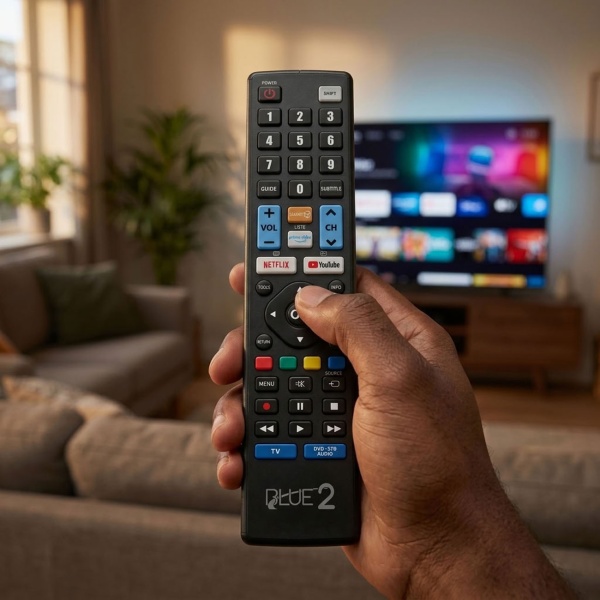 Universale Fernbedienung für Audio & Smart TV: Universalfenbedienung für 2 Geräte per App programmierbar, Ersatzfernbedienung für Fernseher & Audio