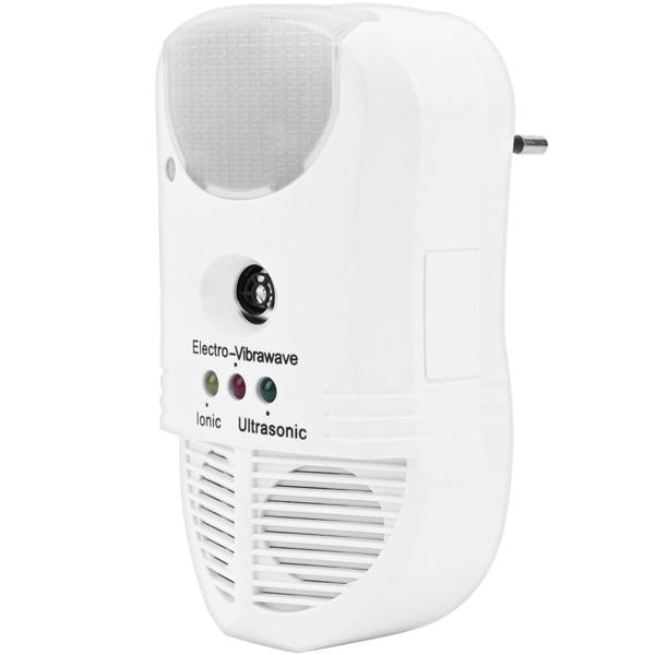 2er-Set  3in1 Ultraschall Insektenvertreiber, Ionen Luftreiniger und PIR Sensor Nachtlicht, praktisch für die Steckdose, bis zu 30 qm, 3 Kontroll LEDs