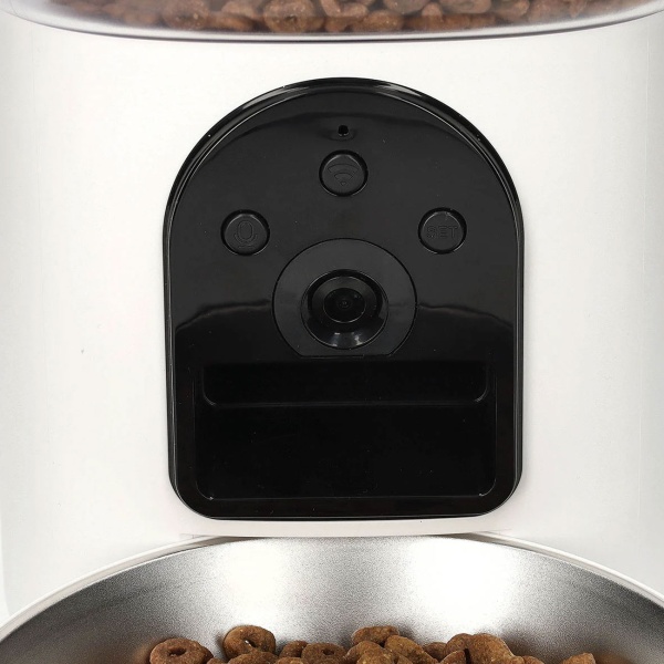 Futterautomat für Katzen und Hunde mit Kamera und App, WLAN Futterspender 4,5 l mit 2K Live-Video, Zwei-Wege-Audio, Portionierung und Edelstahlnapf