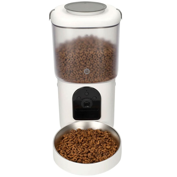 Futterautomat für Katzen und Hunde mit Kamera und App, WLAN Futterspender 4,5 l mit 2K Live-Video, Zwei-Wege-Audio, Portionierung und Edelstahlnapf