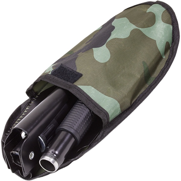 Handlicher Mini Klappspaten mit Säge & Kompass – Kompaktes 330g Schaufel Werkzeug Set mit Camouflage Tasche für Outdoor & Camping