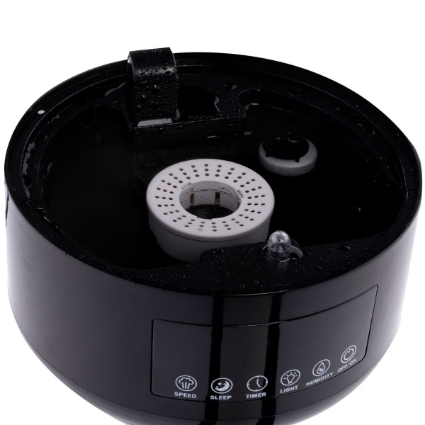 Luftbefeuchter 4,3 l mit Hygrostat und Aroma Diffusor, leiser Raumbefeuchter mit 3 Nebelstufen, Timer bis 12 h, Schlafmodus und Nachtlicht