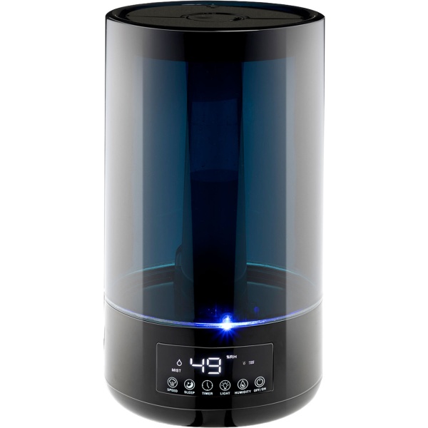 Luftbefeuchter 4,3 l mit Hygrostat und Aroma Diffusor, leiser Raumbefeuchter mit 3 Nebelstufen, Timer bis 12 h, Schlafmodus und Nachtlicht