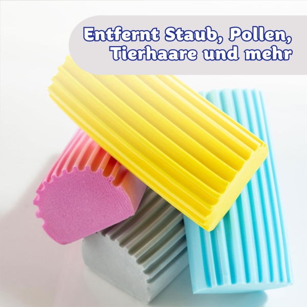 Scrub Daddy Damp Duster Gelb, Staubschwamm, feuchter Staubwischer für Jalousien, Lüftungsgitter, Sockelleisten und Spiegel, wiederverwendbar und auswaschbar