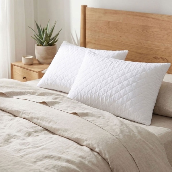 2er-Set Premium Memory Foam Kopfkissen 50x70cm, mittelfest, Mikrofaser atmungsaktiv, passt sich Kopf & Nacken an, für Seiten-, Rücken- & Bauchschläfer