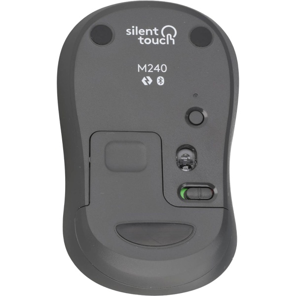 Kabellose Bluetooth Maus Logitech M240 Silent in Graphit, leise Klicks, 18 Monate Batterielaufzeit, kompakt für Links- und Rechtshänder