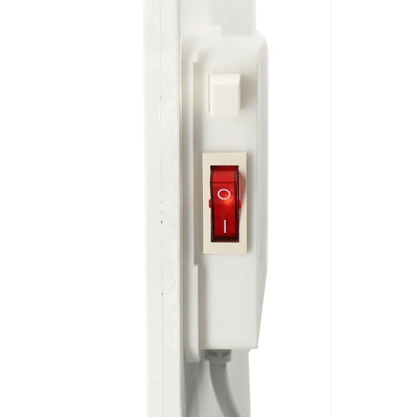 Infrarotheizung 425 W Heizpaneel 61 x 63 cm, mit digitalem Thermostat, Wochentimer und LCD-Display, IP44, freistehend oder an der Wand, weiss