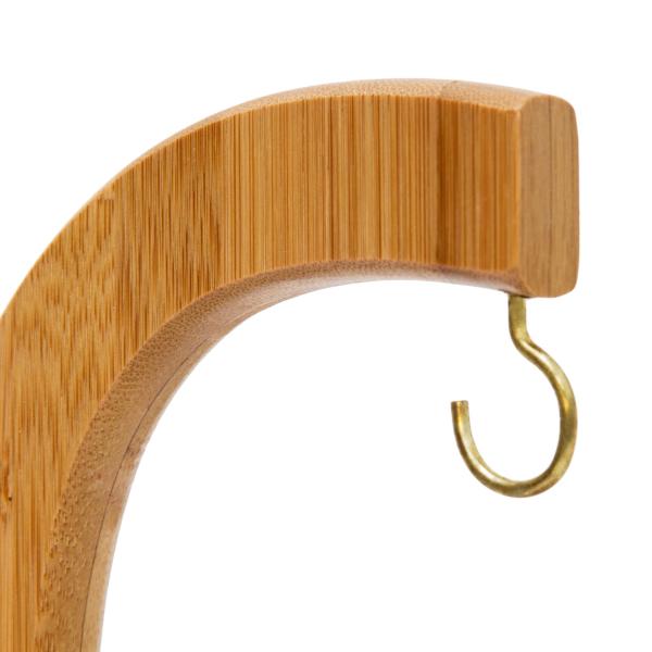 Bananenständer aus Bambus - Schutz vor Druckstellen für Bananen, Trauben & Tomaten - Hält Obst länger frisch & dekorativ - 28,5 cm hoch - Natur-Aufhänger