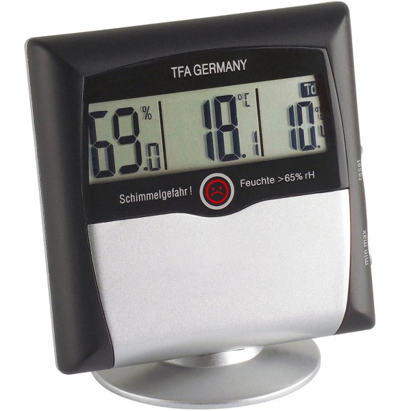 Präzises Digitales Thermo-Hygrometer für Raumklima & Wohnzimmer – Exaktes Feuchtigkeitsmessgerät mit Schimmelwarner & Taupunkt