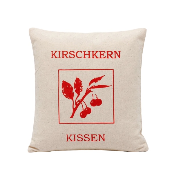 Kirschkernkissen 19 x 21 cm mit ca. 320 g Kirschkernen, kleines Wärmekissen und Kühlkissen für warme und kalte Anwendung, Bezug aus 100 % Baumwolle waschbar