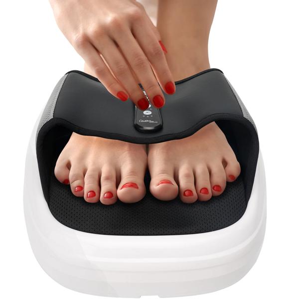 3D Shiatsu Fussmassagegerät mit Wärme & Luftdruck. Rollenmassage für Fusssohle, Ferse, Zehen inkl. Akupunkturfunktion, tiefenentspannend