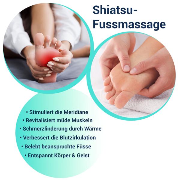 3D Shiatsu Fussmassagegerät mit Wärme & Luftdruck. Rollenmassage für Fusssohle, Ferse, Zehen inkl. Akupunkturfunktion, tiefenentspannend
