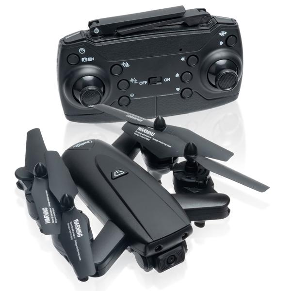 Quadrocopter-Drohne, HD Kamera, FPV, Live View per App, 6 Achsen Gyroskop, faltbar, OpticalFlow, Headless Steuerung, für Erwachsene und Kinder