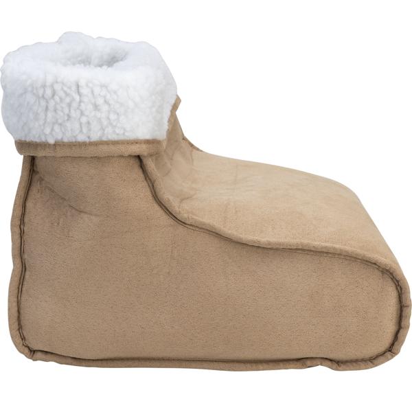 Kuscheliger 2in1 Fusswärmer, Vibrationsmassage, Fernbedienung, Teddyfutter, braun - Warme Füsse & entspannende Massage, Wohlfühlkomfort