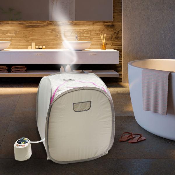 Wellnessoase für Zuhause – Mobile Sauna & Dampfbad (1000W) mit Fernbedienung & Timer – Entspannung pur auf Knopfdruck