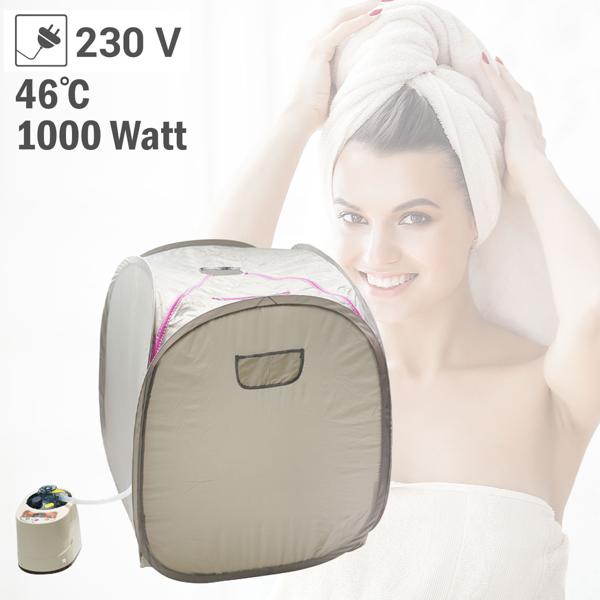 Wellnessoase für Zuhause – Mobile Sauna & Dampfbad (1000W) mit Fernbedienung & Timer – Entspannung pur auf Knopfdruck