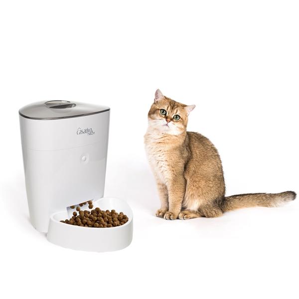 Smarter Futterspender, WLAN und App zur Steuerung, 4 Liter, für Hunde & Katzen, 1-10 Mahlzeiten am Tag, Napf abnehmbar und leicht zu Reinigen