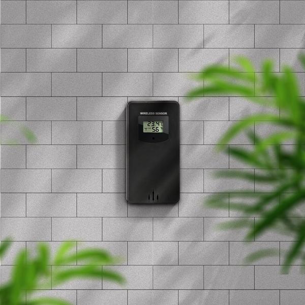 Moderne WLAN Wetterstation, Aussenfühler, Farbdisplay, Uhr, Wettertendenz, Luftfeuchtigkeit. App-Analyse für Wetterhistorie. Präzise Wetterdaten