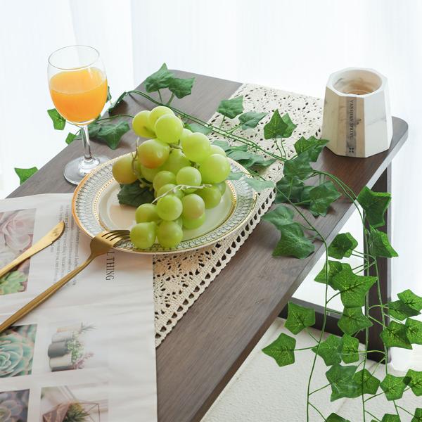 Efeu Deko Girlanden, 24er-Set, Kunstoff und Textilfasern, täuschend echt, jeweils 2,2 m Länge und 81 Blätter zur stilvollen Wanddekoration