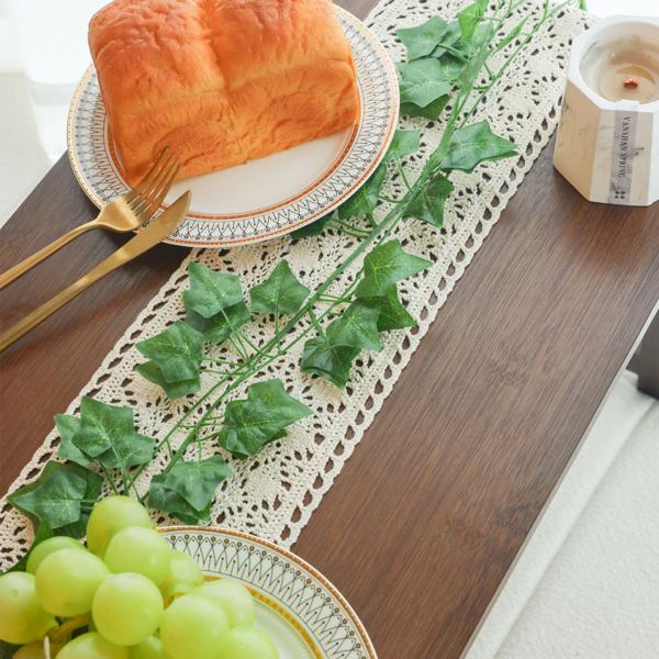 Efeu Deko Girlanden, 24er-Set, Kunstoff und Textilfasern, täuschend echt, jeweils 2,2 m Länge und 81 Blätter zur stilvollen Wanddekoration